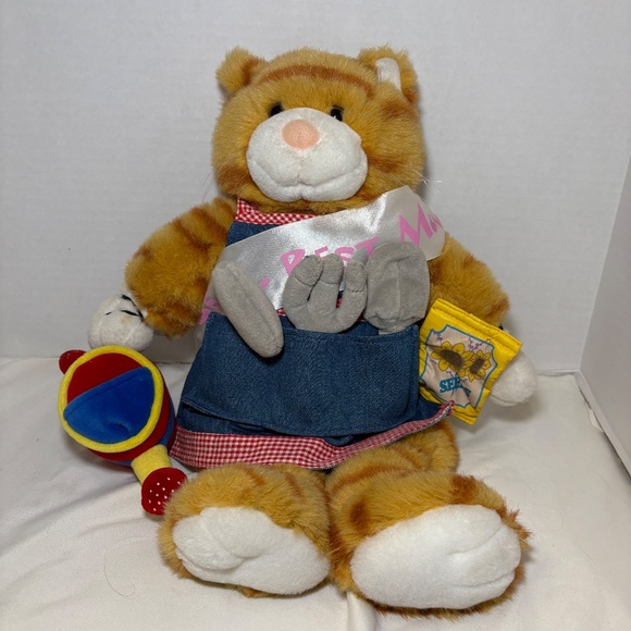 Build A Bear Workshop Orange Tabby Cat Plush w/Mothers Day Special Edition RARE - Picture 6 of 12